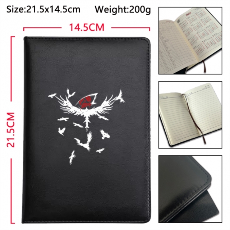 Naruto Anime Printed PU Car Thread Notebook Hard Cover 21.5x14.5cm