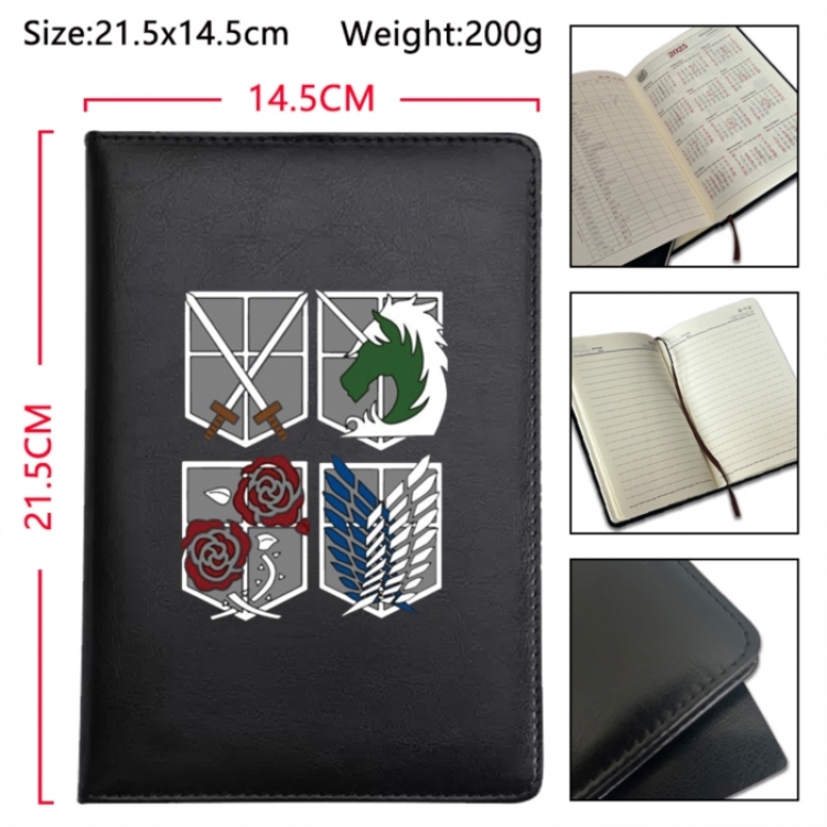 Shingeki no Kyojin Anime Printed PU Car Thread Notebook Hard Cover 21.5x14.5cm