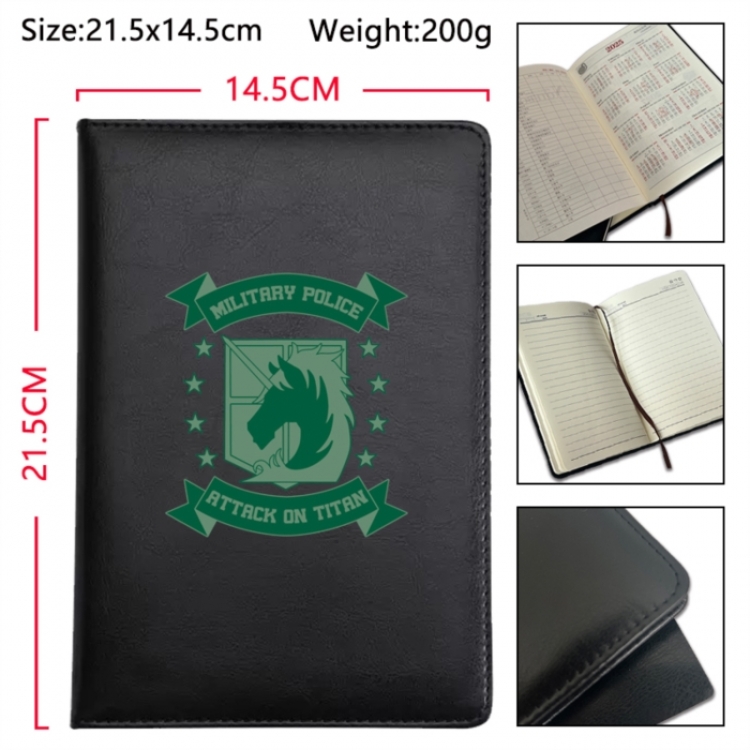 Shingeki no Kyojin Anime Printed PU Car Thread Notebook Hard Cover 21.5x14.5cm