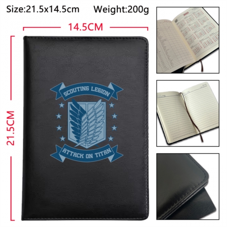 Shingeki no Kyojin Anime Printed PU Car Thread Notebook Hard Cover 21.5x14.5cm