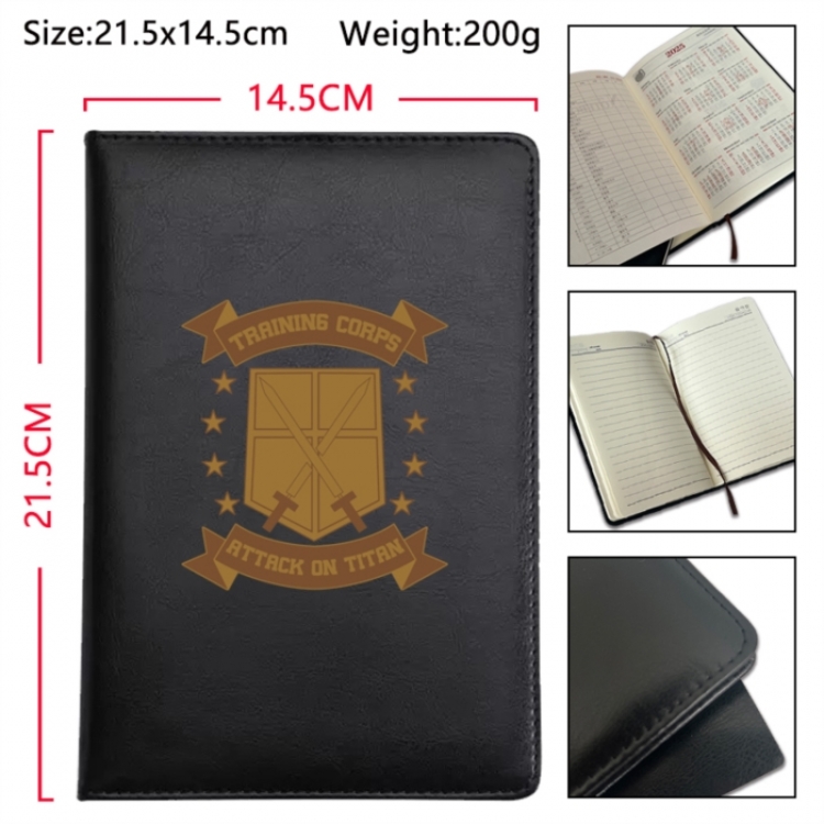 Shingeki no Kyojin Anime Printed PU Car Thread Notebook Hard Cover 21.5x14.5cm