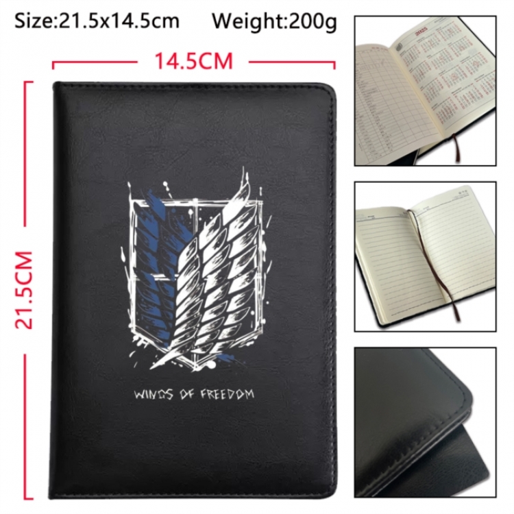 Shingeki no Kyojin Anime Printed PU Car Thread Notebook Hard Cover 21.5x14.5cm