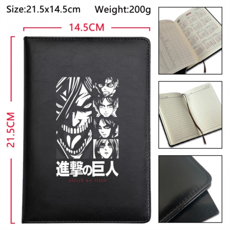 Shingeki no Kyojin Anime Printed PU Car Thread Notebook Hard Cover 21.5x14.5cm