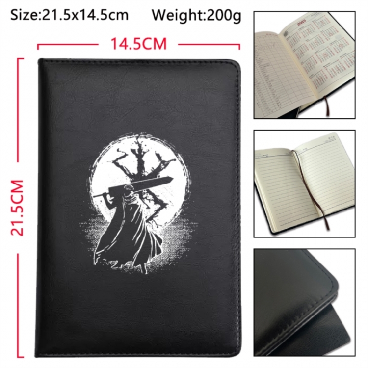 Berserk Anime Printed PU Car Thread Notebook Hard Cover 21.5x14.5cm