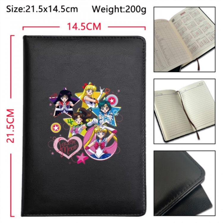 sailormoon Anime Printed PU Car Thread Notebook Hard Cover 21.5x14.5cm
