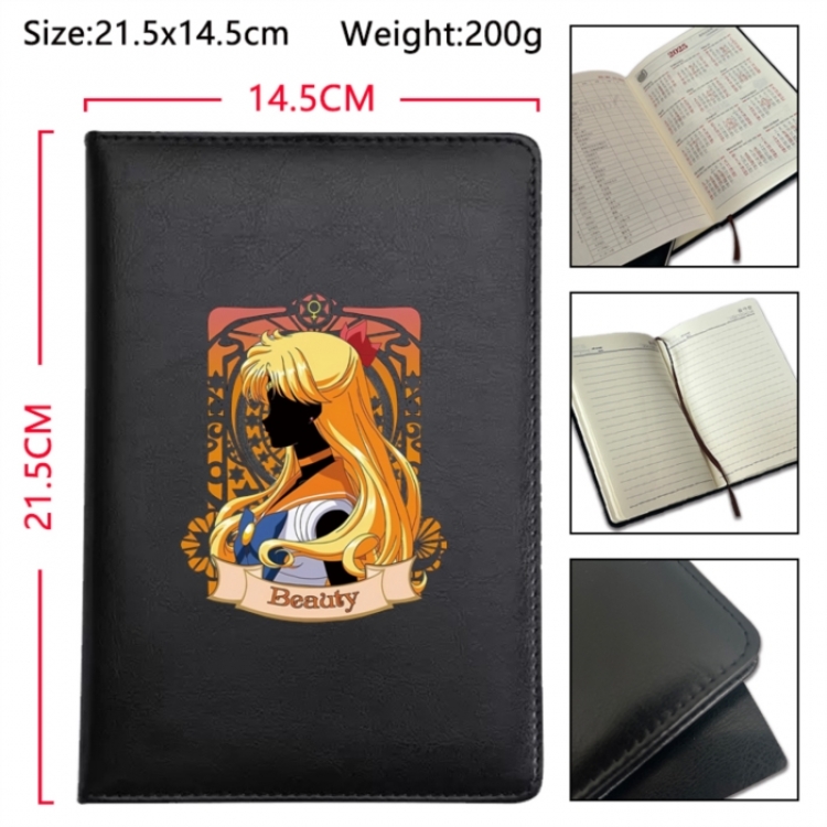 sailormoon Anime Printed PU Car Thread Notebook Hard Cover 21.5x14.5cm