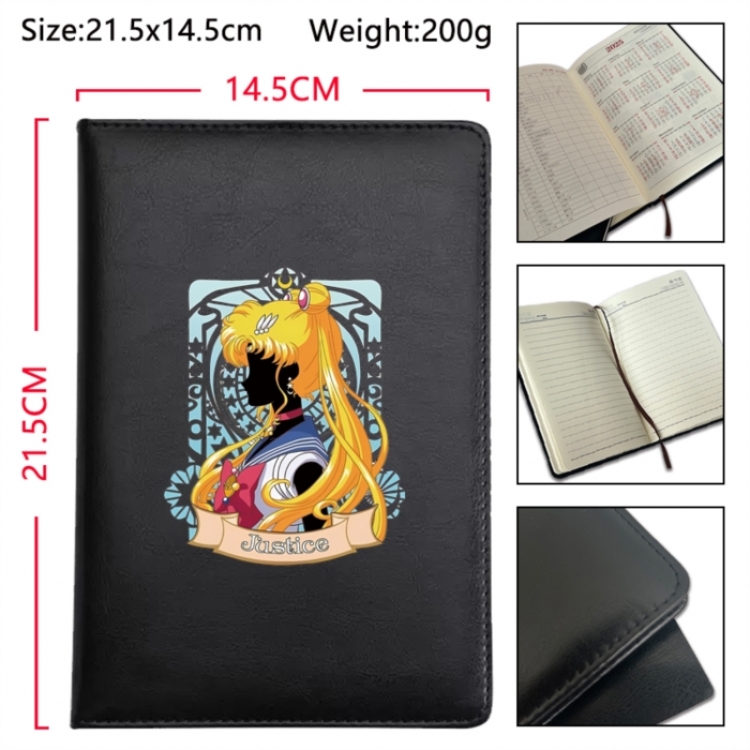 sailormoon Anime Printed PU Car Thread Notebook Hard Cover 21.5x14.5cm