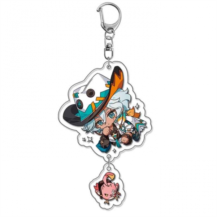 Genshin Impact Anime acrylic Pendant Key Chain  price for 5 pcs 18541
