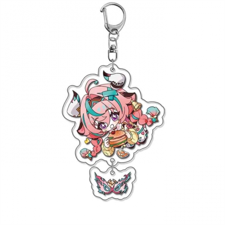 Genshin Impact Anime acrylic Pendant Key Chain  price for 5 pcs 18542