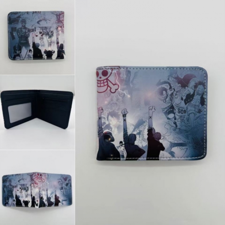 One Piece Full color Two fold short card case wallet 11X9.5CM  