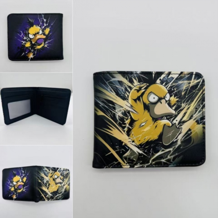 Psyduck Full color Two fold short card case wallet 11X9.5CM