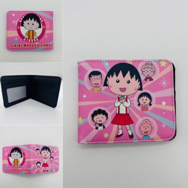 sakura momoko Full color Two fold short card case wallet 11X9.5CM  