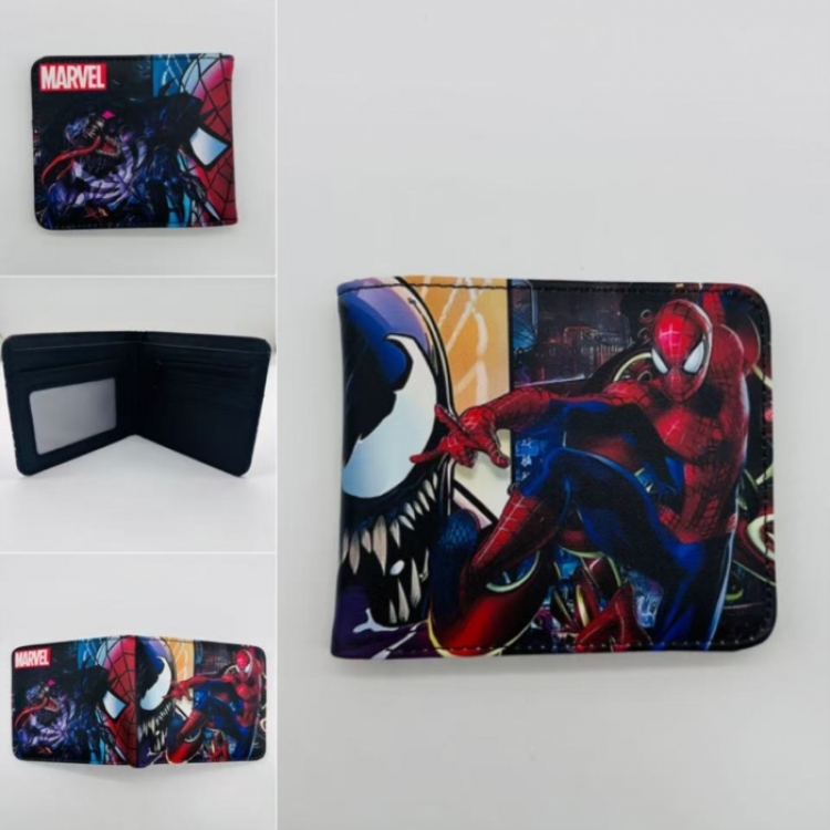 Spiderman Full color Two fold short card case wallet 11X9.5CM  