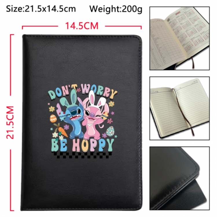 Lilo & Stitch Anime Printed PU Car Thread Notebook Hard Cover 21.5x14.5cm