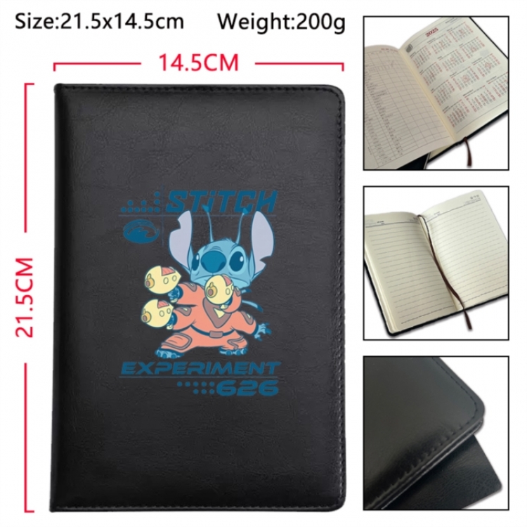 Lilo & Stitch Anime Printed PU Car Thread Notebook Hard Cover 21.5x14.5cm