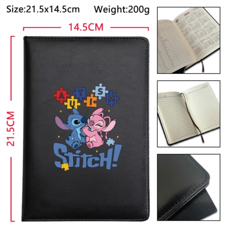 Lilo & Stitch Anime Printed PU Car Thread Notebook Hard Cover 21.5x14.5cm