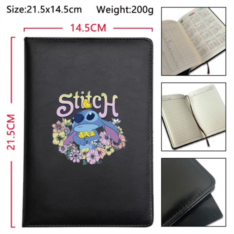 Lilo & Stitch Anime Printed PU Car Thread Notebook Hard Cover 21.5x14.5cm