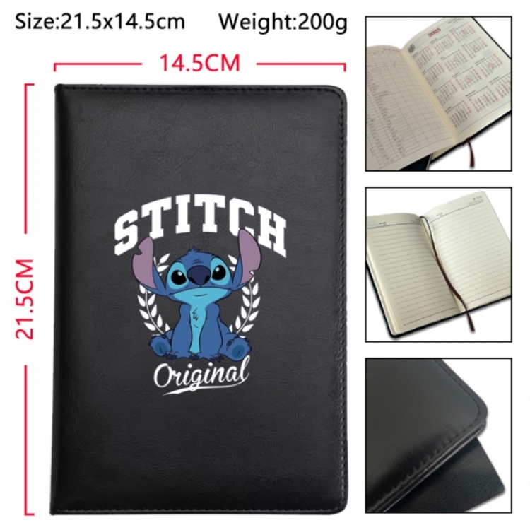 Lilo & Stitch Anime Printed PU Car Thread Notebook Hard Cover 21.5x14.5cm