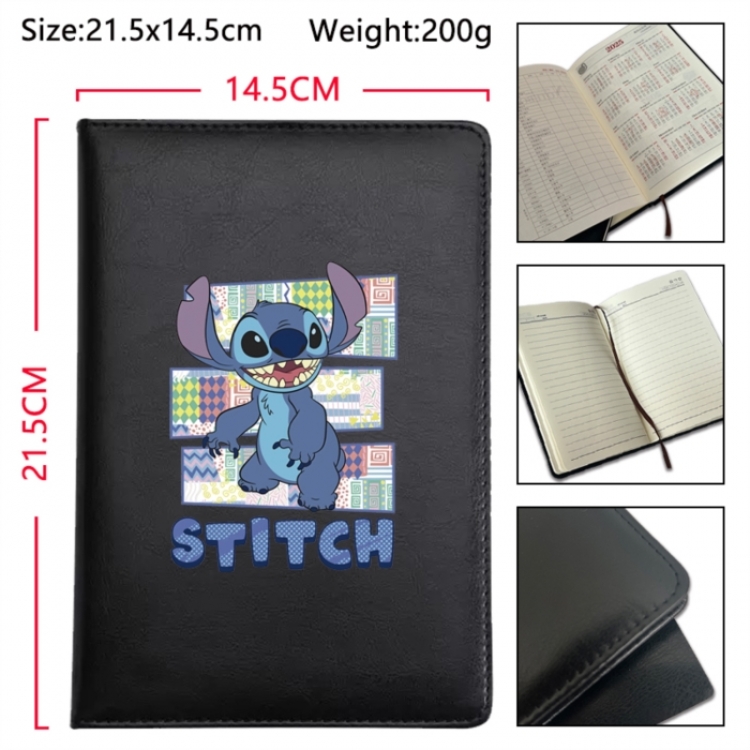 Lilo & Stitch Anime Printed PU Car Thread Notebook Hard Cover 21.5x14.5cm