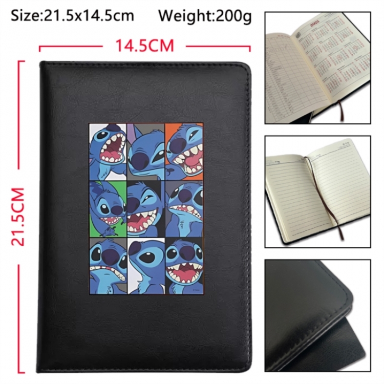 Lilo & Stitch Anime Printed PU Car Thread Notebook Hard Cover 21.5x14.5cm