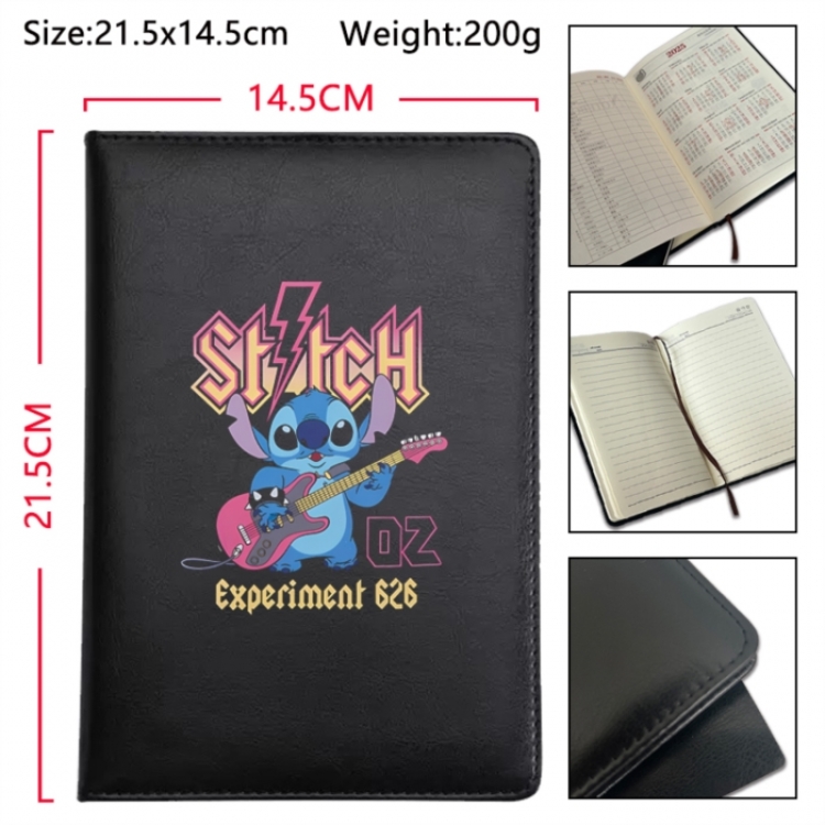 Lilo & Stitch Anime Printed PU Car Thread Notebook Hard Cover 21.5x14.5cm