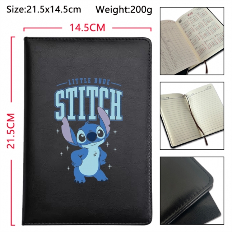 Lilo & Stitch Anime Printed PU Car Thread Notebook Hard Cover 21.5x14.5cm
