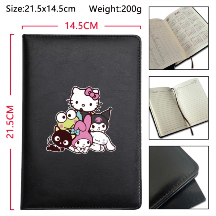 sanrio Anime Printed PU Car Thread Notebook Hard Cover 21.5x14.5cm