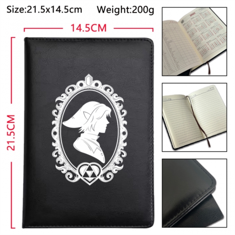 The Legend of Zelda Anime Printed PU Car Thread Notebook Hard Cover 21.5x14.5cm