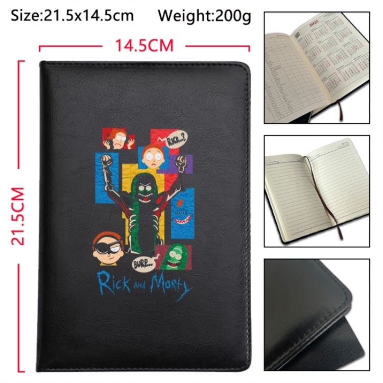 Rick and Morty Anime Printed PU Car Thread Notebook Hard Cover 21.5x14.5cm