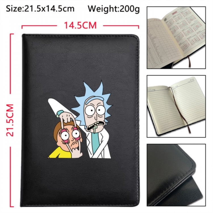 Rick and Morty Anime Printed PU Car Thread Notebook Hard Cover 21.5x14.5cm