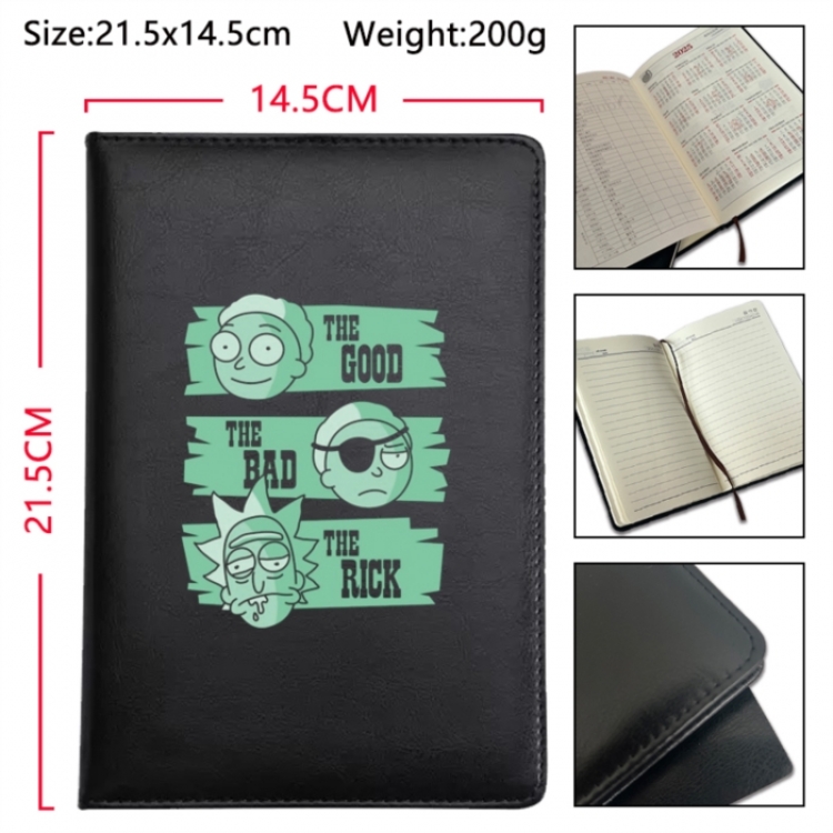 Rick and Morty Anime Printed PU Car Thread Notebook Hard Cover 21.5x14.5cm