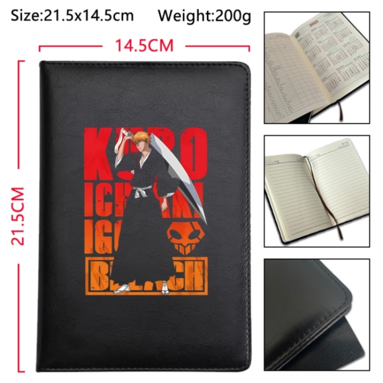 Bleach Anime Printed PU Car Thread Notebook Hard Cover 21.5x14.5cm