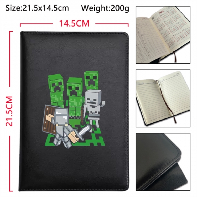 Minecraft Anime Printed PU Car Thread Notebook Hard Cover 21.5x14.5cm