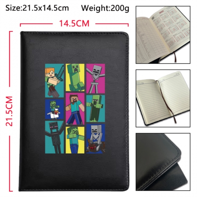 Minecraft Anime Printed PU Car Thread Notebook Hard Cover 21.5x14.5cm