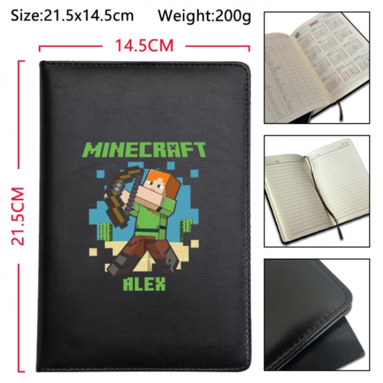 Minecraft Anime Printed PU Car Thread Notebook Hard Cover 21.5x14.5cm