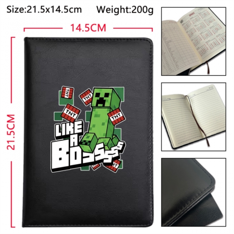 Minecraft Anime Printed PU Car Thread Notebook Hard Cover 21.5x14.5cm