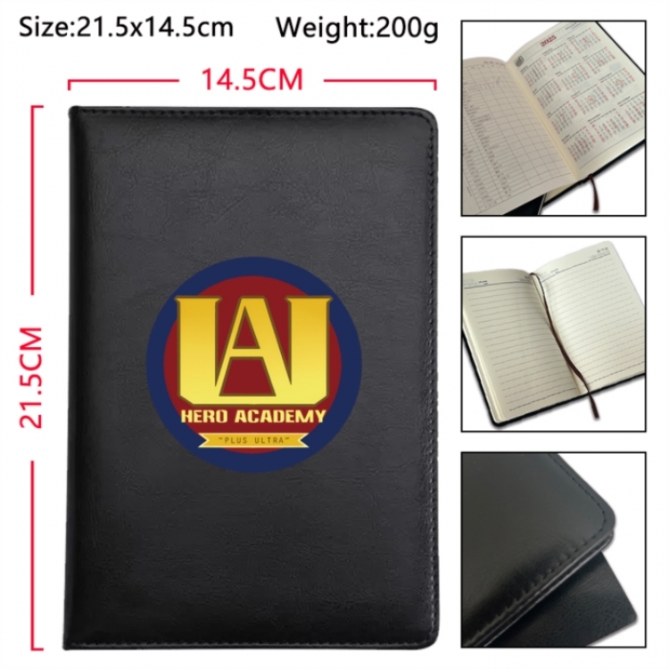 My Hero Academia Anime Printed PU Car Thread Notebook Hard Cover 21.5x14.5cm