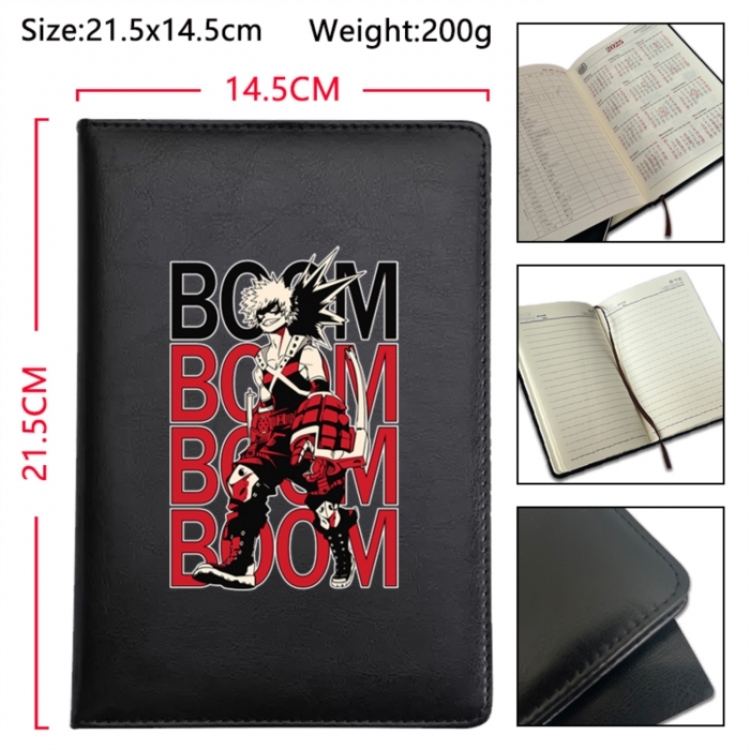 My Hero Academia Anime Printed PU Car Thread Notebook Hard Cover 21.5x14.5cm