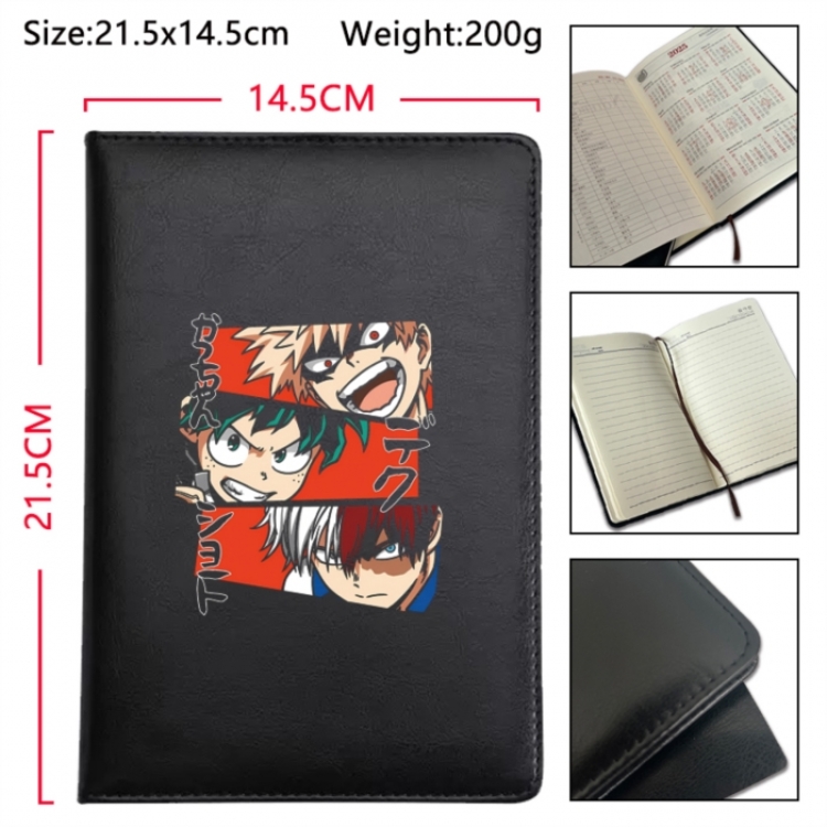 My Hero Academia Anime Printed PU Car Thread Notebook Hard Cover 21.5x14.5cm