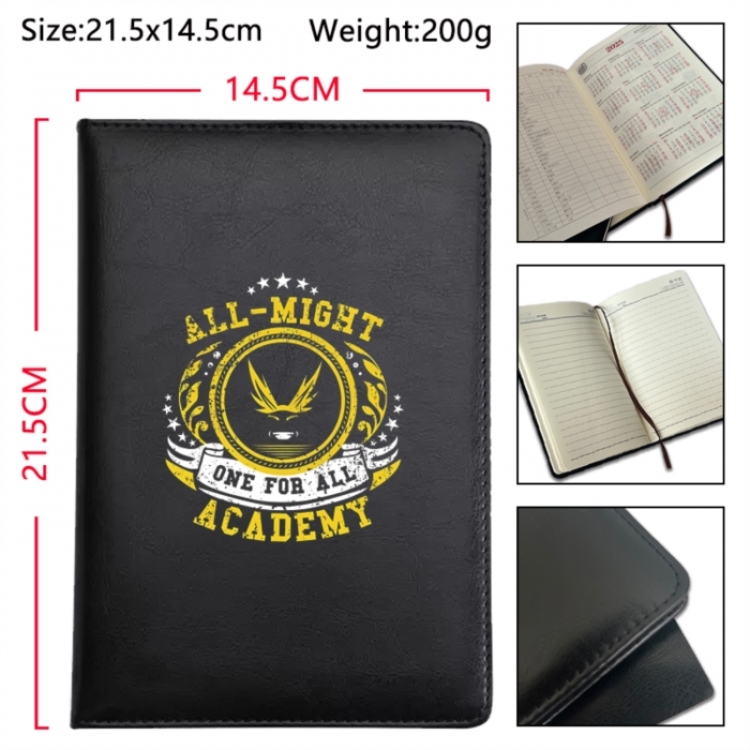 My Hero Academia Anime Printed PU Car Thread Notebook Hard Cover 21.5x14.5cm