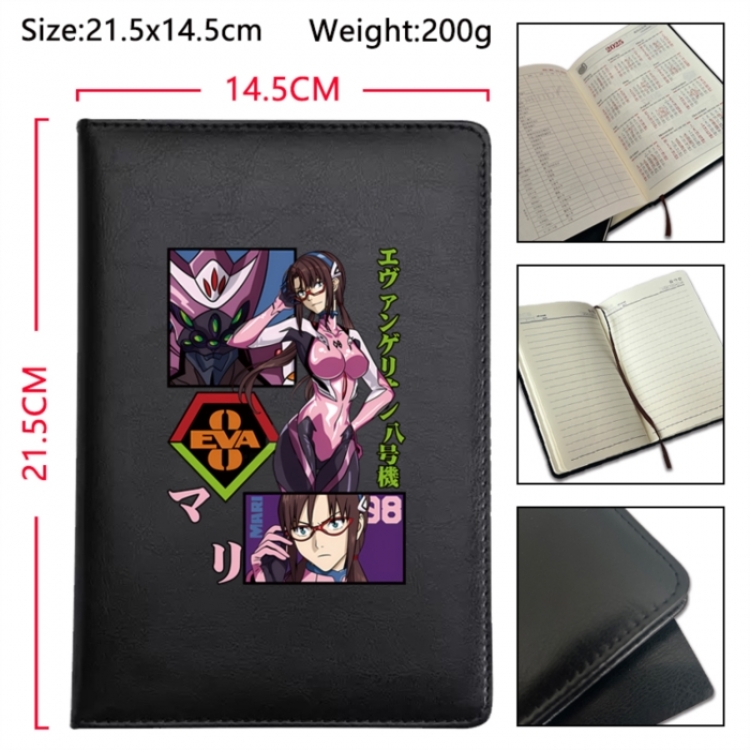 EVA  Anime Printed PU Car Thread Notebook Hard Cover 21.5x14.5cm
