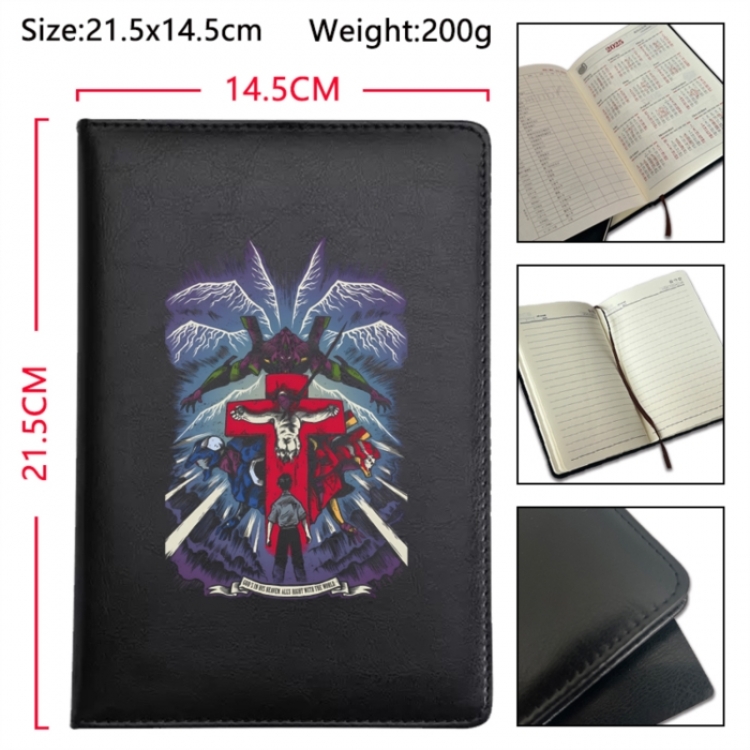 EVA  Anime Printed PU Car Thread Notebook Hard Cover 21.5x14.5cm