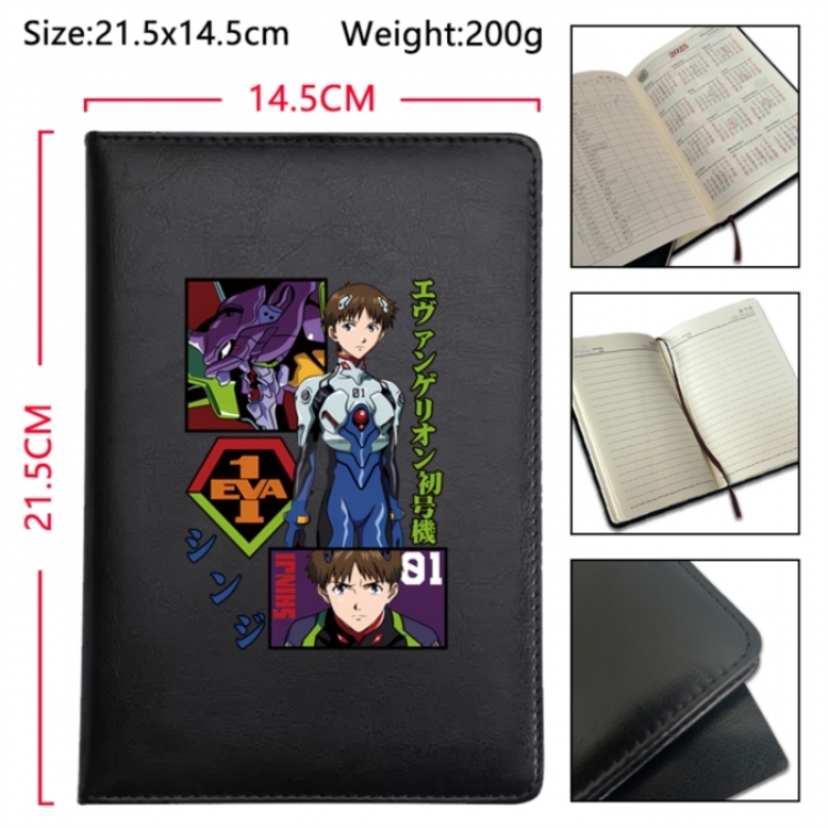 EVA  Anime Printed PU Car Thread Notebook Hard Cover 21.5x14.5cm