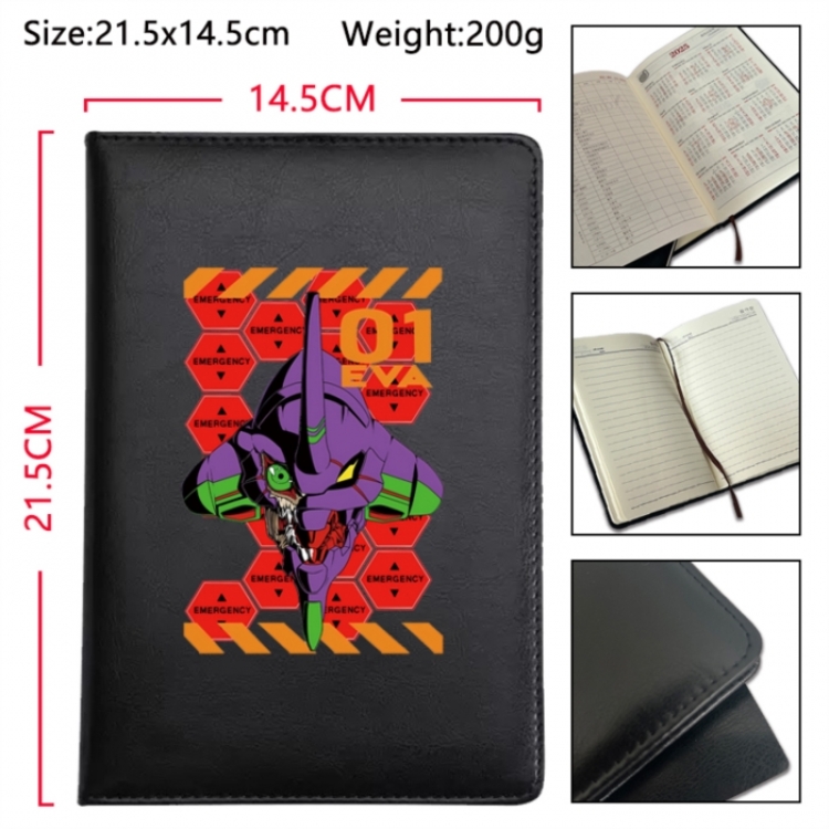 EVA  Anime Printed PU Car Thread Notebook Hard Cover 21.5x14.5cm