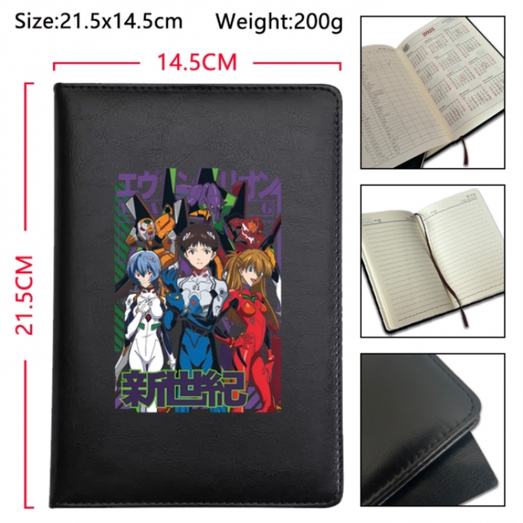 EVA  Anime Printed PU Car Thread Notebook Hard Cover 21.5x14.5cm