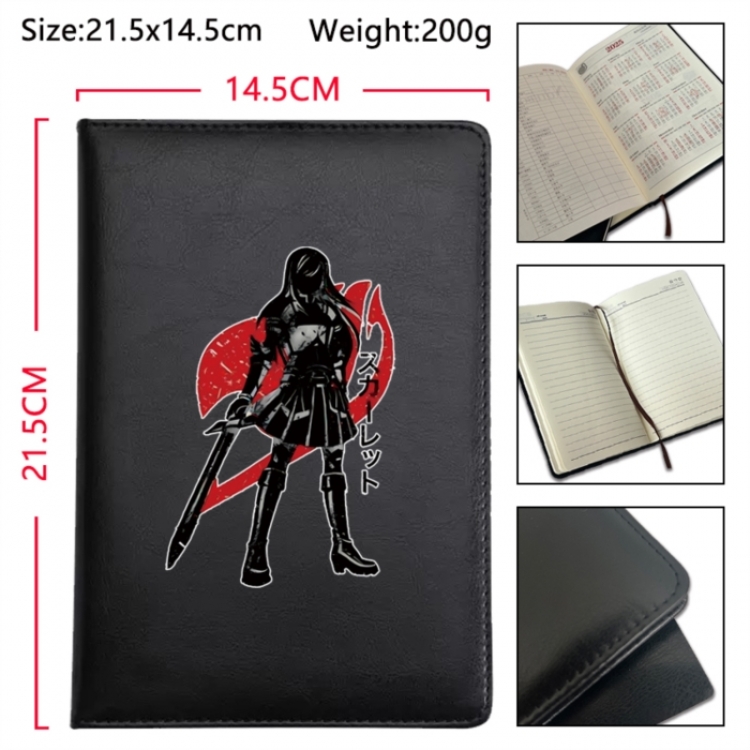 Fairy tail Anime Printed PU Car Thread Notebook Hard Cover 21.5x14.5cm