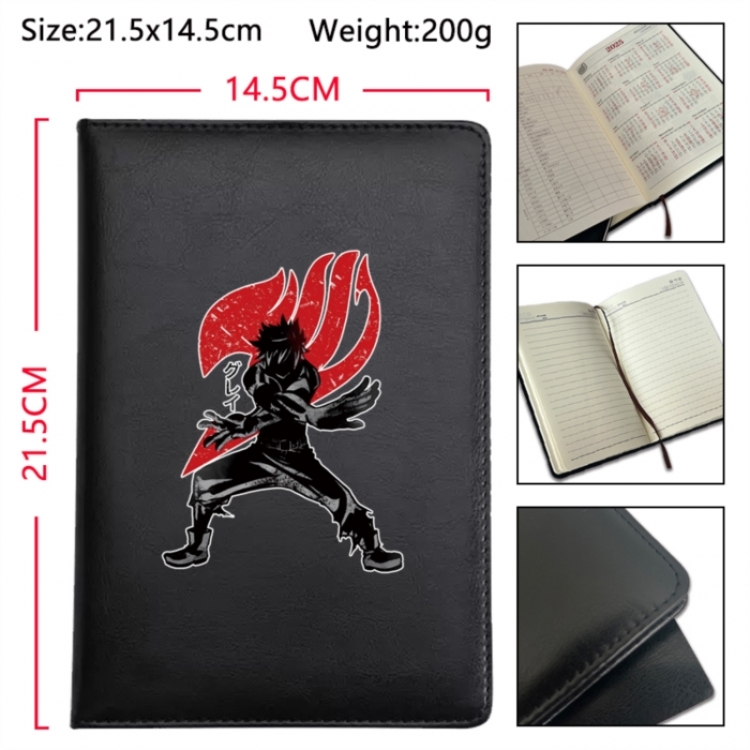 Fairy tail Anime Printed PU Car Thread Notebook Hard Cover 21.5x14.5cm