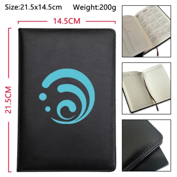 Genshin Impact Anime Printed PU Car Thread Notebook Hard Cover 21.5x14.5cm
