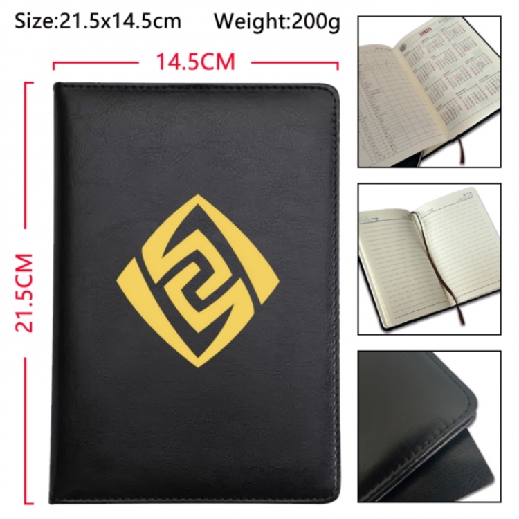 Genshin Impact Anime Printed PU Car Thread Notebook Hard Cover 21.5x14.5cm