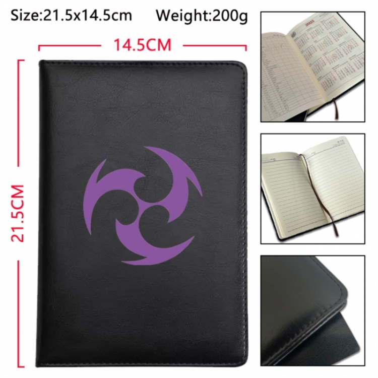 Genshin Impact Anime Printed PU Car Thread Notebook Hard Cover 21.5x14.5cm